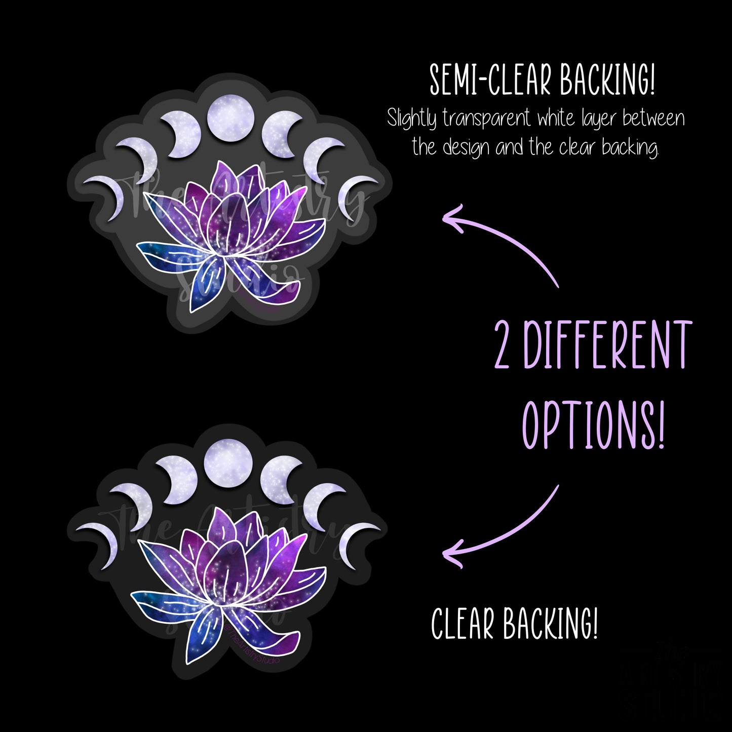 Moon Lily Clear Sticker | 3x2.3