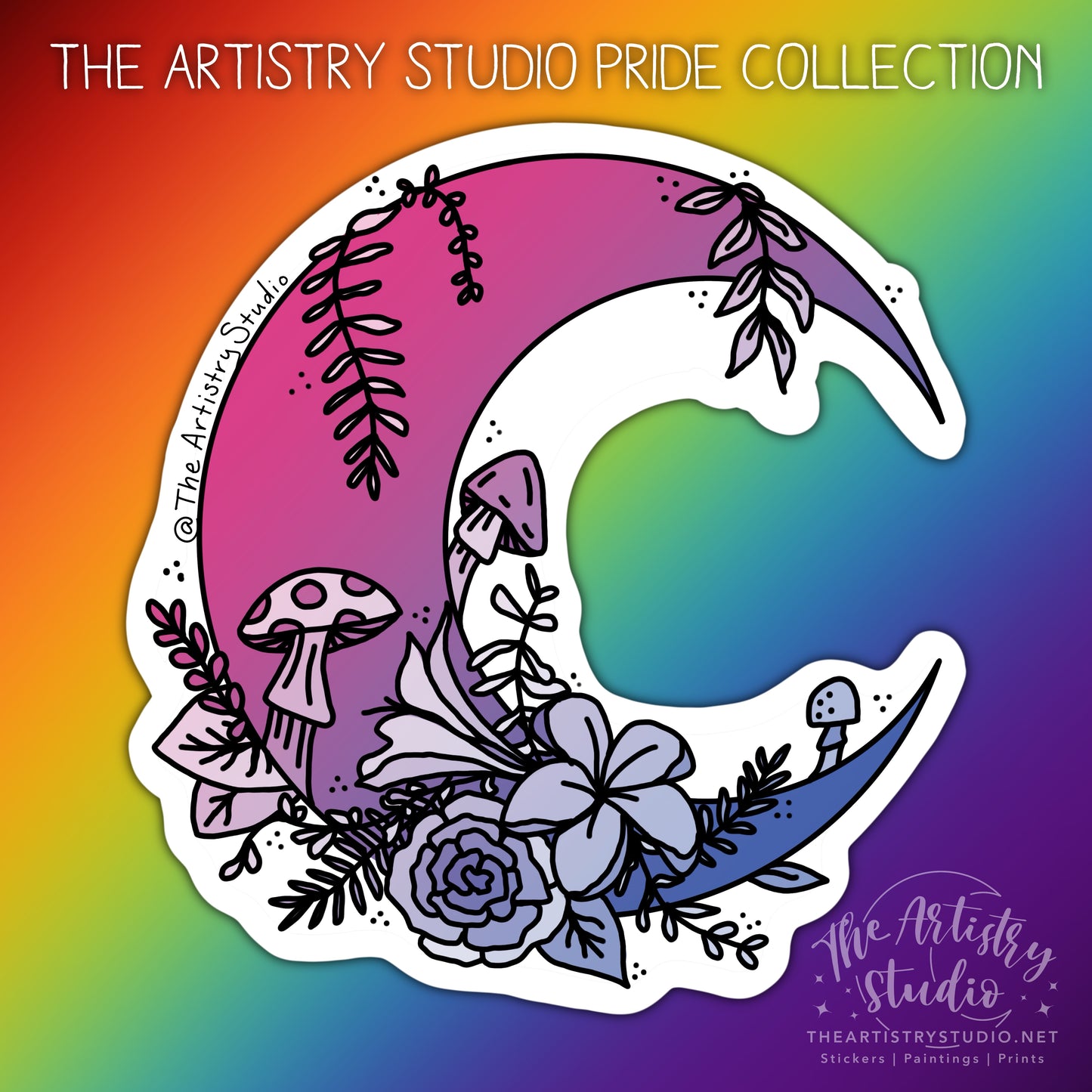 Bisexual Moon Sticker | 3x3