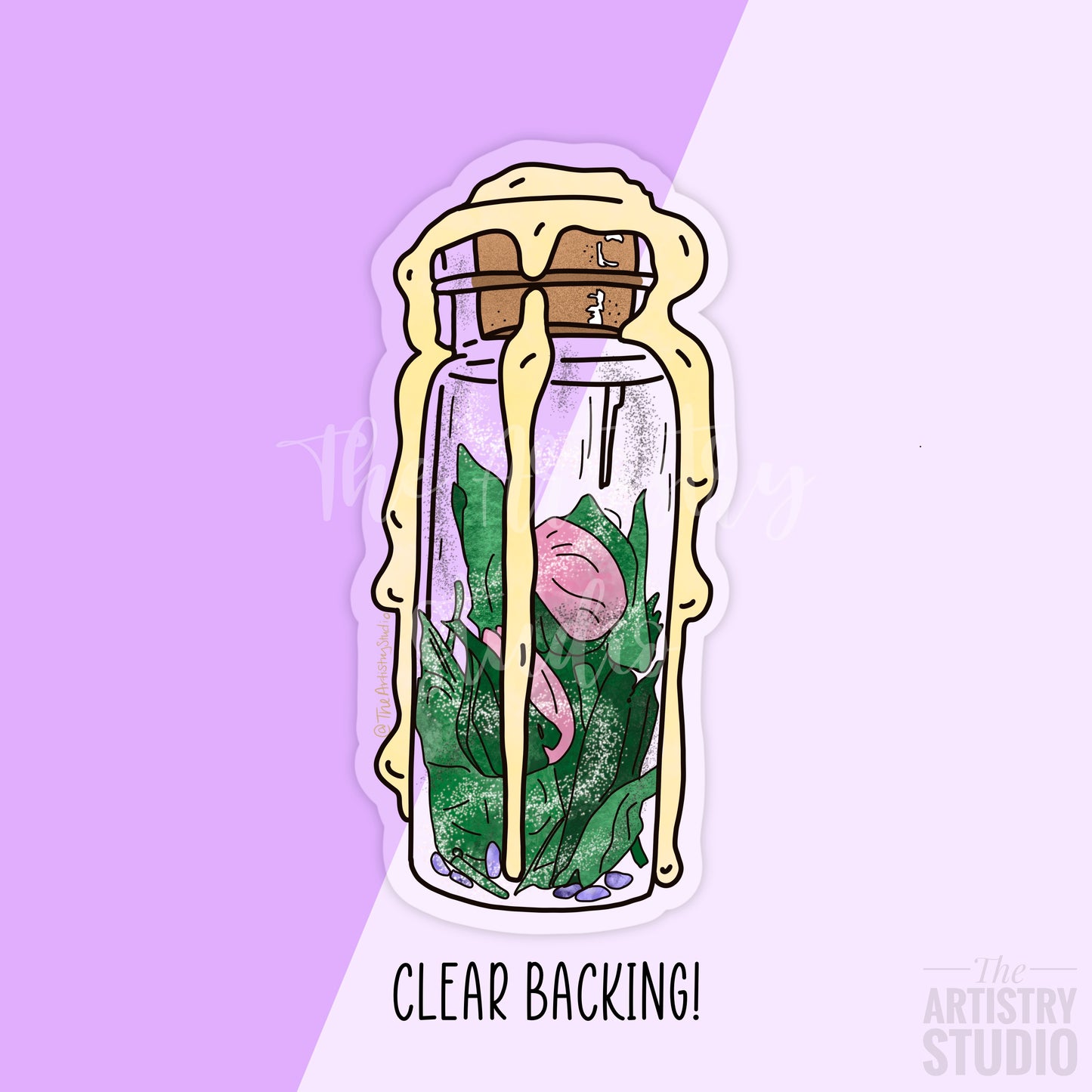 Spell Jar Clear Sticker | 1.5x3