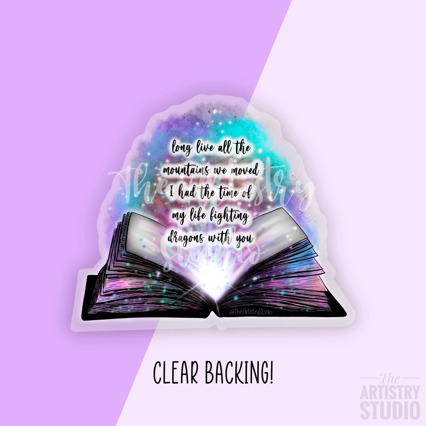 Long Live Book Clear Sticker | 2.9x2.4