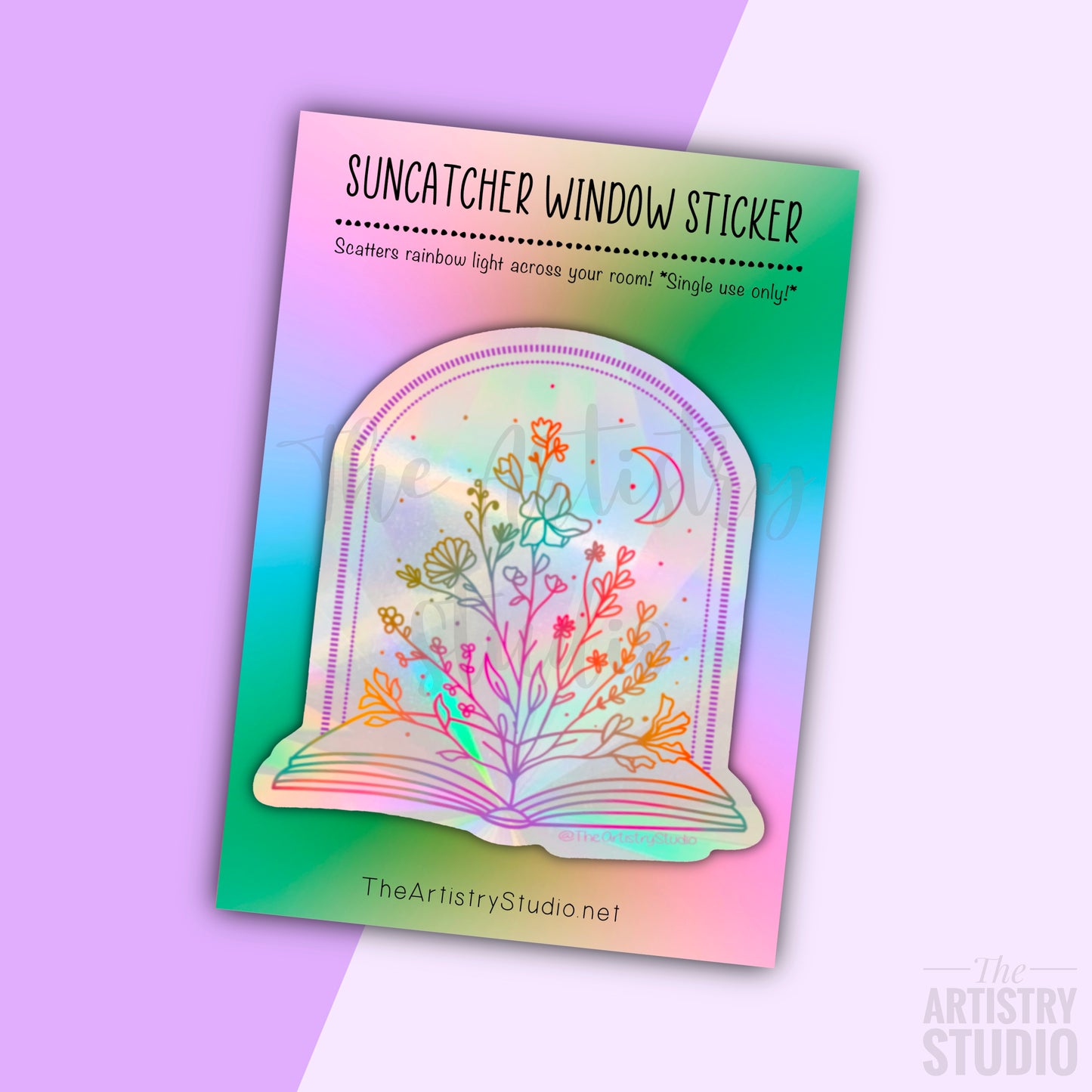 Book Window Suncatcher Sticker | 3.75x4