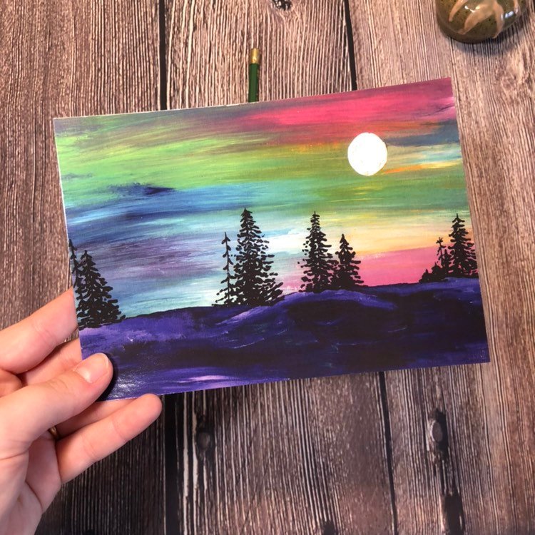 Forest at Night Print