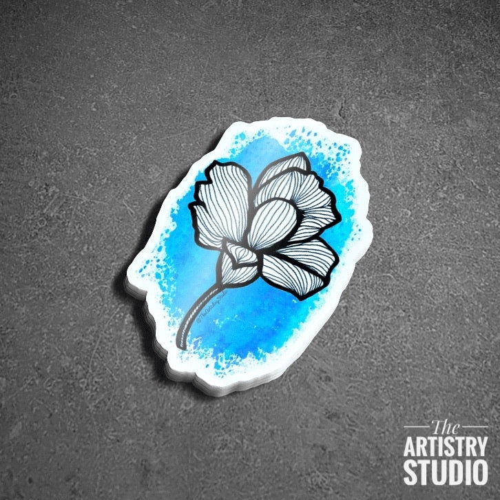 Blue Lily Sticker | 1.5x2.3