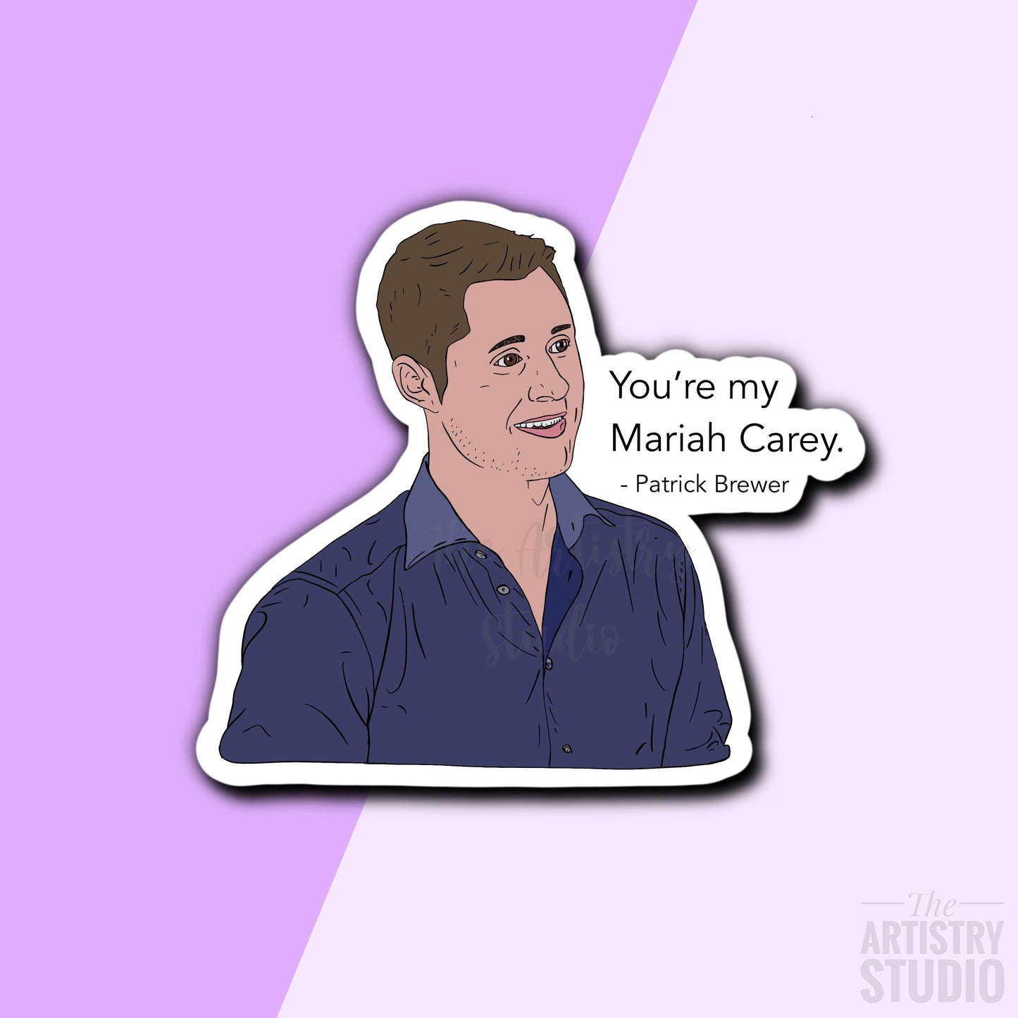 Patrick Brewer Sticker (Schitt’s Creek) | 2.8 x 2.5”