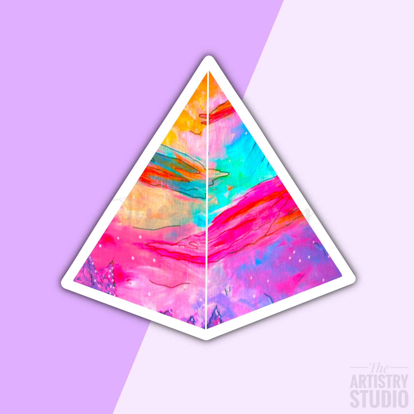 Painted Pyramid Sticker | 2.7x2.8”