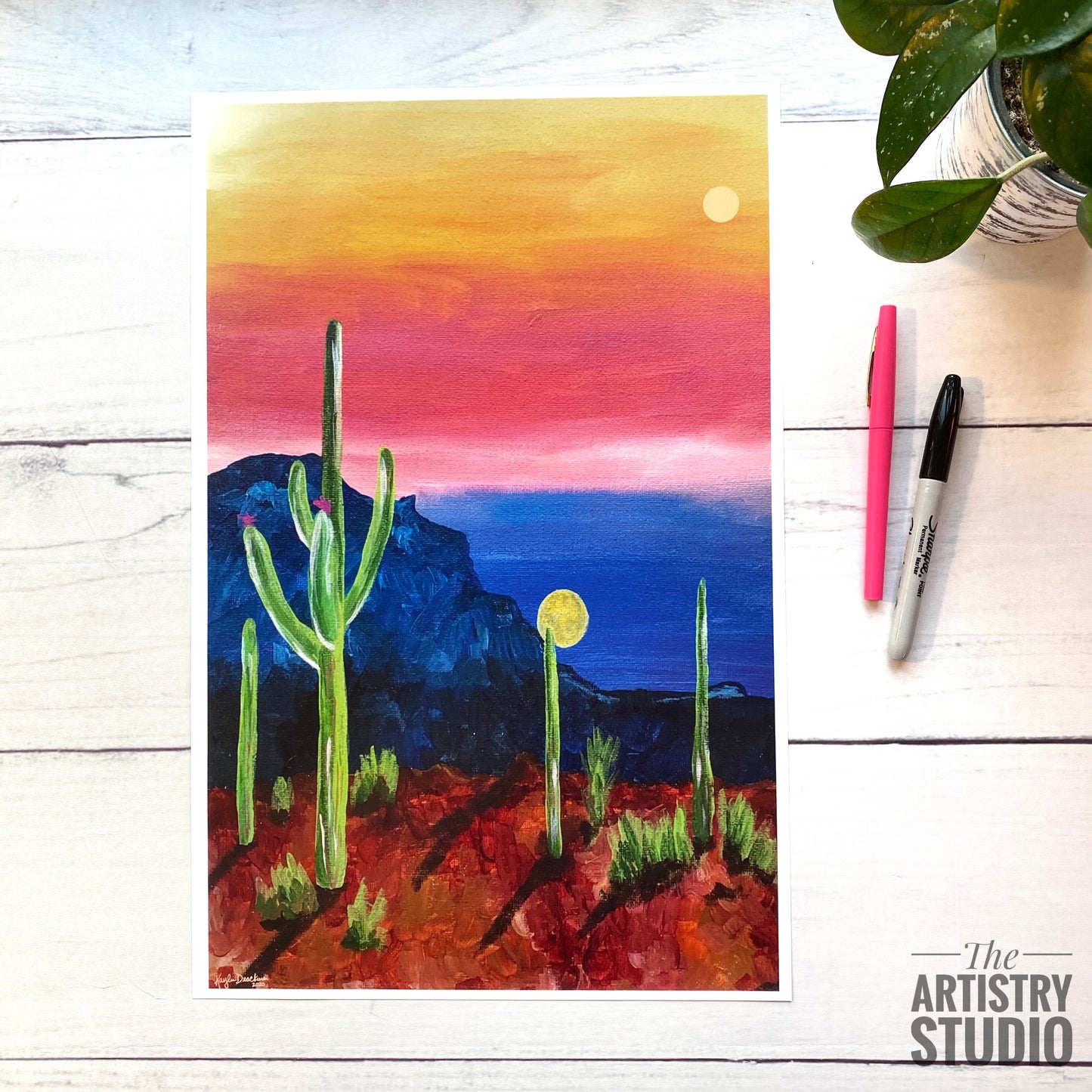 Cactus Sunrise Print