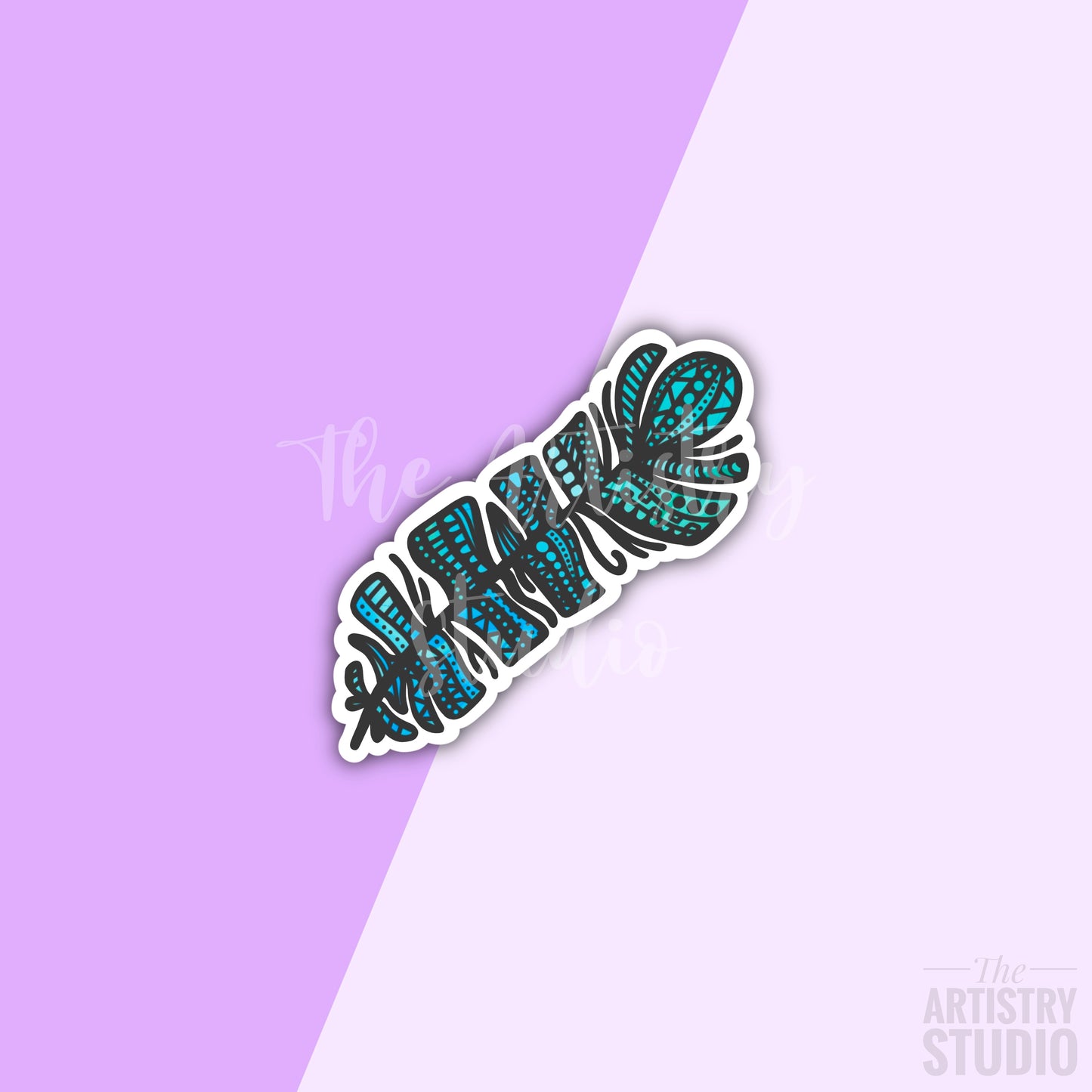 Mini Feather Sticker | 1.6x1.1”