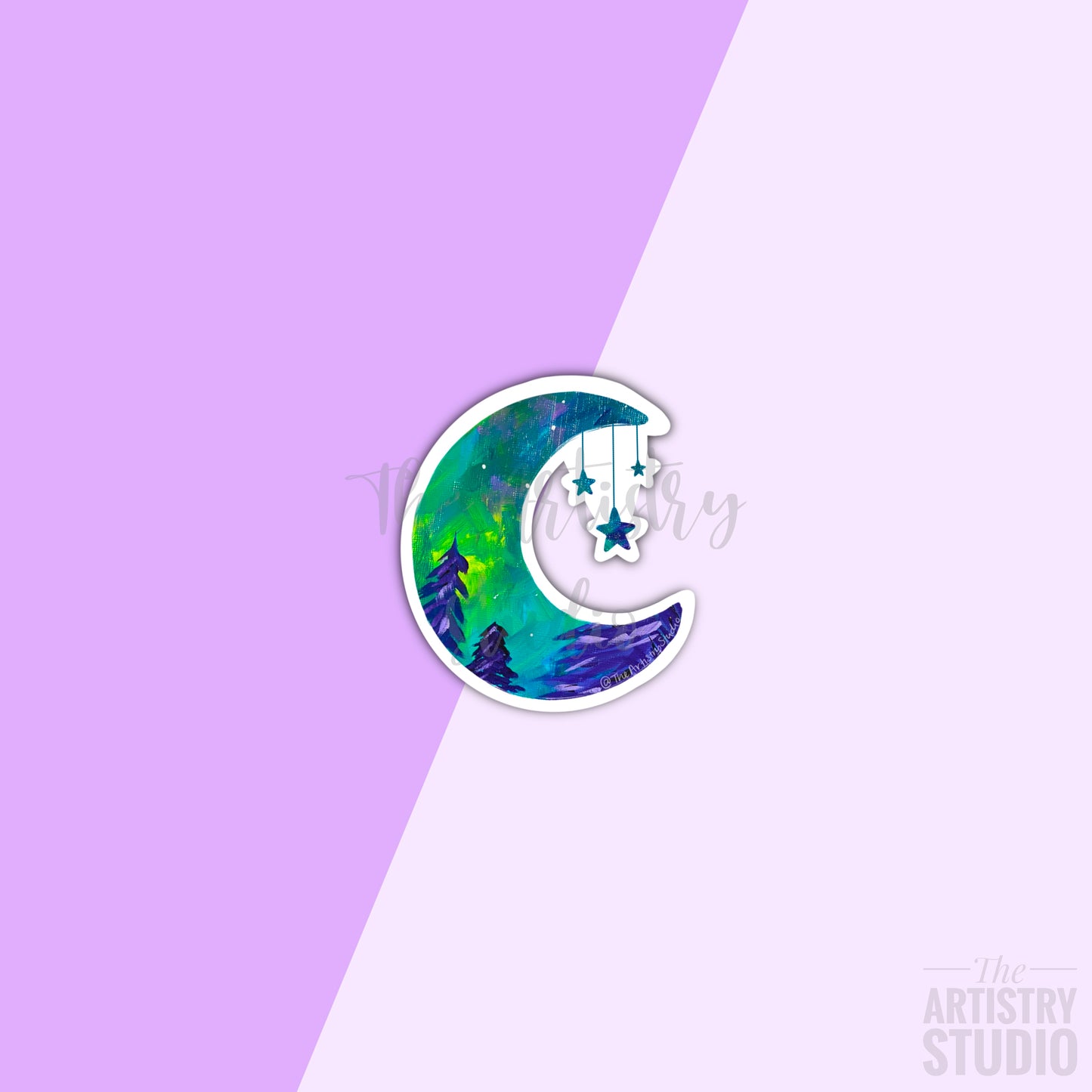 Mini Forest Moon Sticker | 1.4x1.2