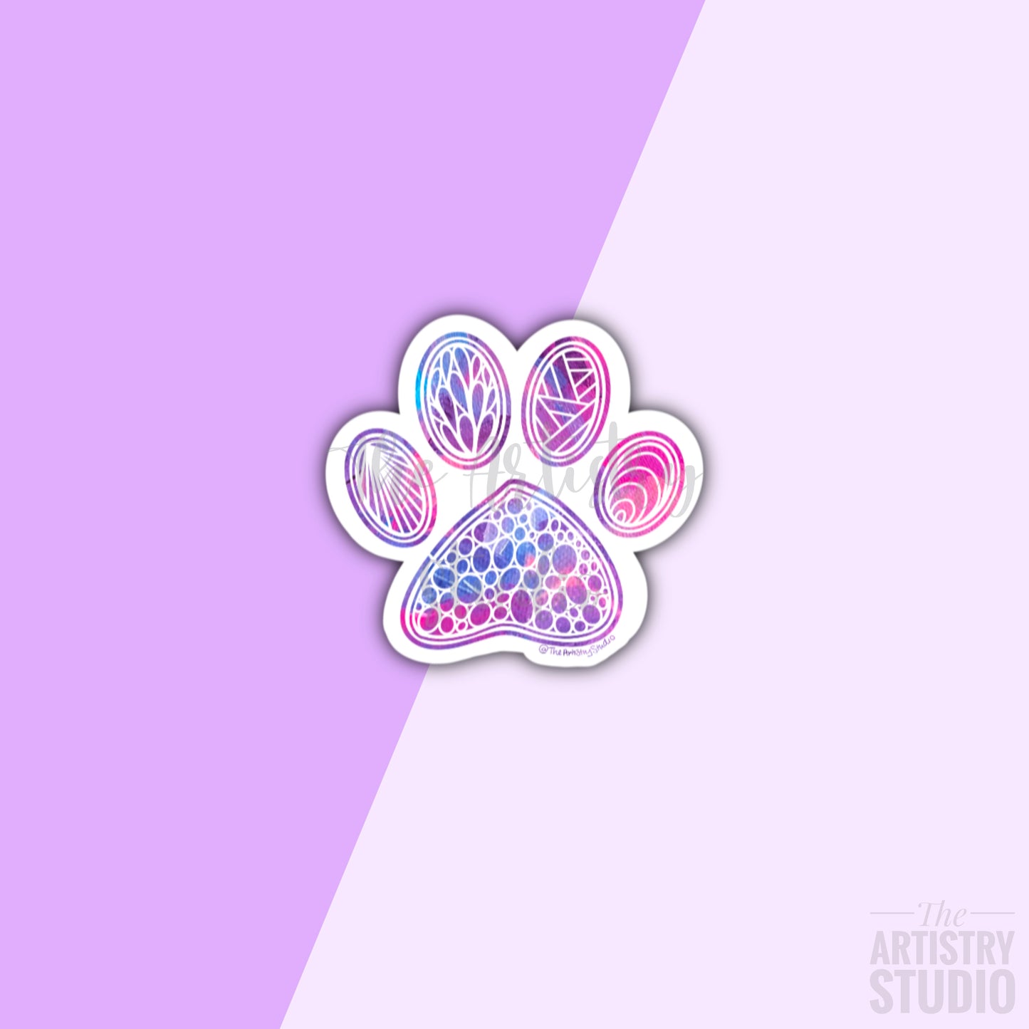 Mini Paw Print Sticker | 1.4x1.5