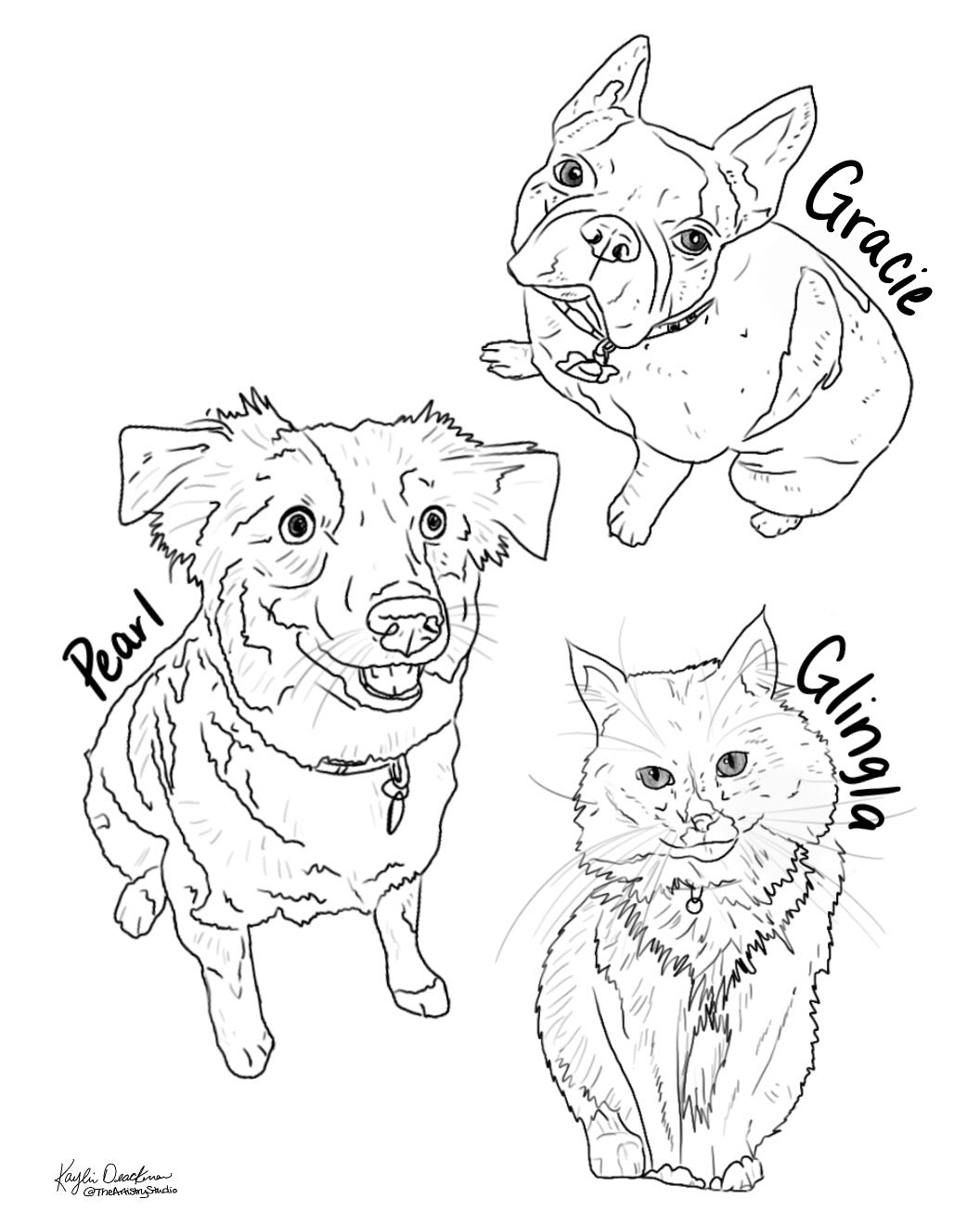 Custom Line Portraits | Digital