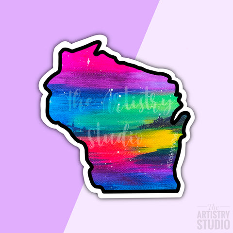 Wisconsin River Sticker | 2.9x2.8