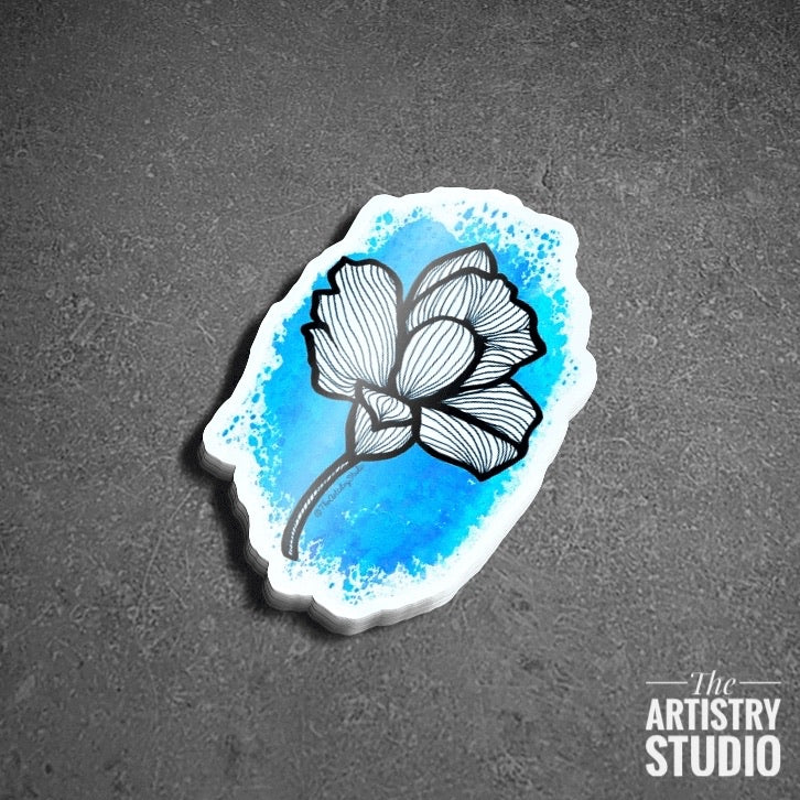 Blue Lily Sticker | 1.5x2.3