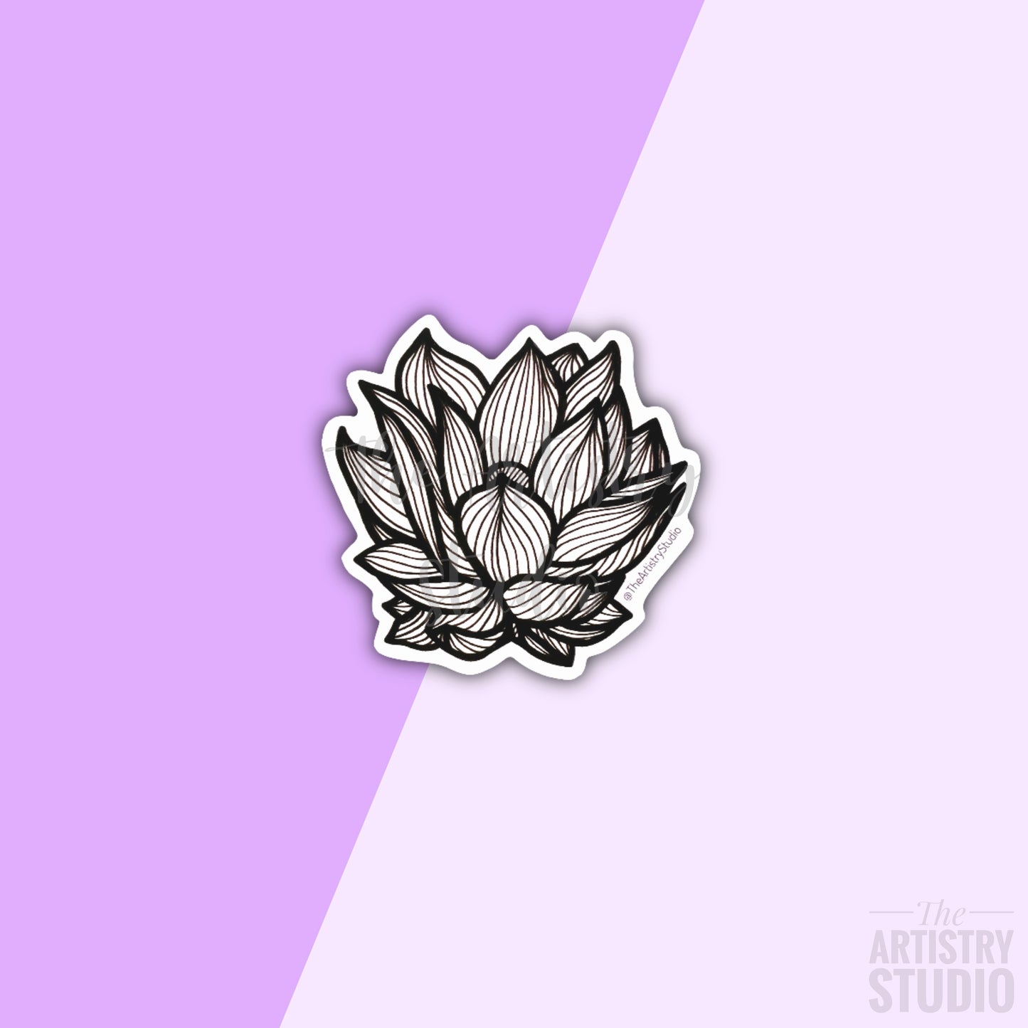 Mini Lotus Sticker | 1.4x1.5