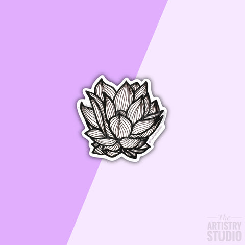 Mini Lotus Sticker | 1.4x1.5