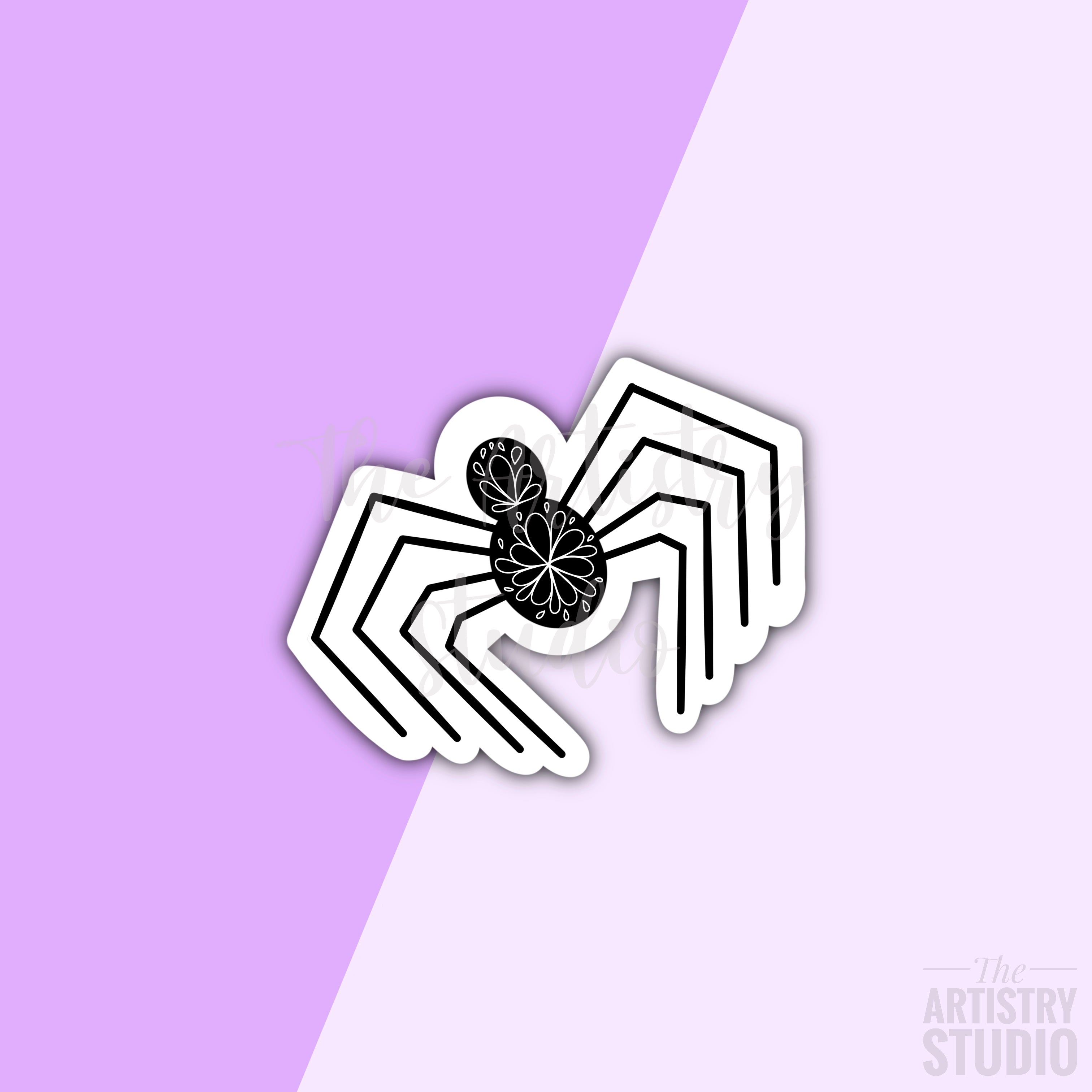 Simple Spider Sticker Mini Spider Sticker | 1.5x1.5” – The Artistry Studio