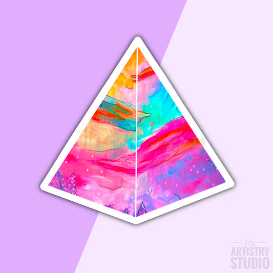 Painted Pyramid Sticker | 2.7x2.8”