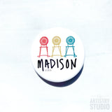 Madison Wisconsin Button | 1.5x1.5