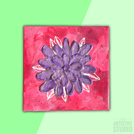 Pink Neon Floral | 6x6