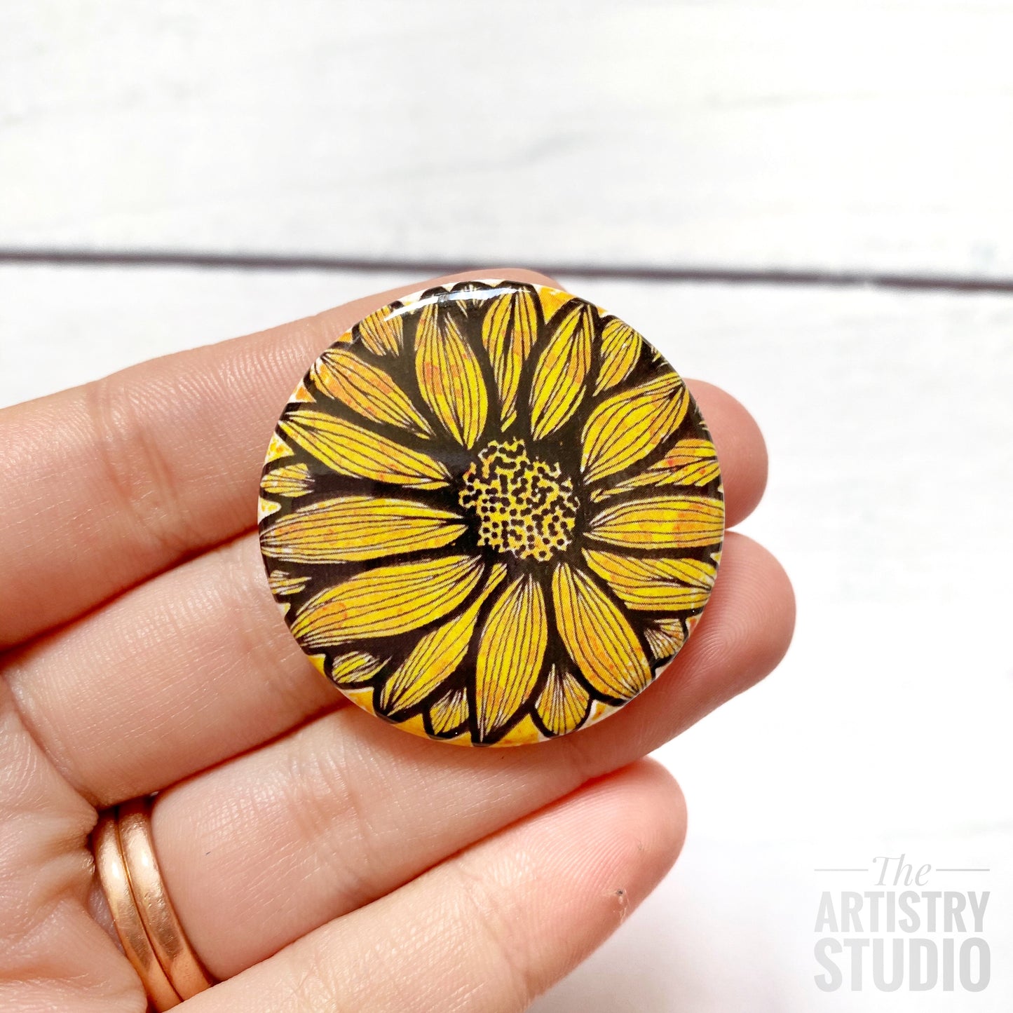 Sunflower Button | 1.5x1.5