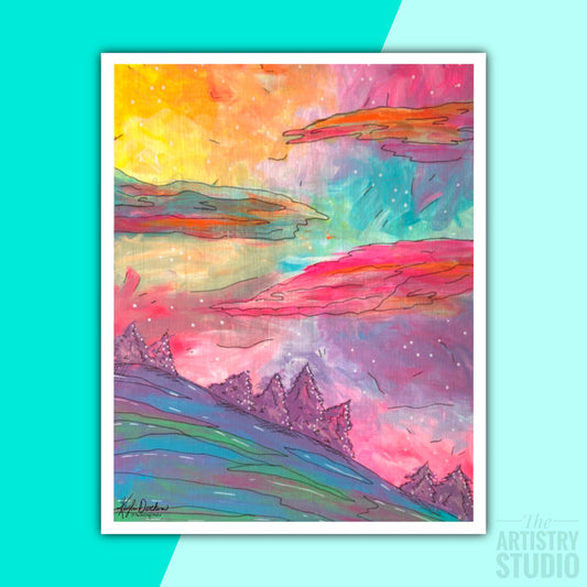 5x7 & 8x10 | Neon Sky Print