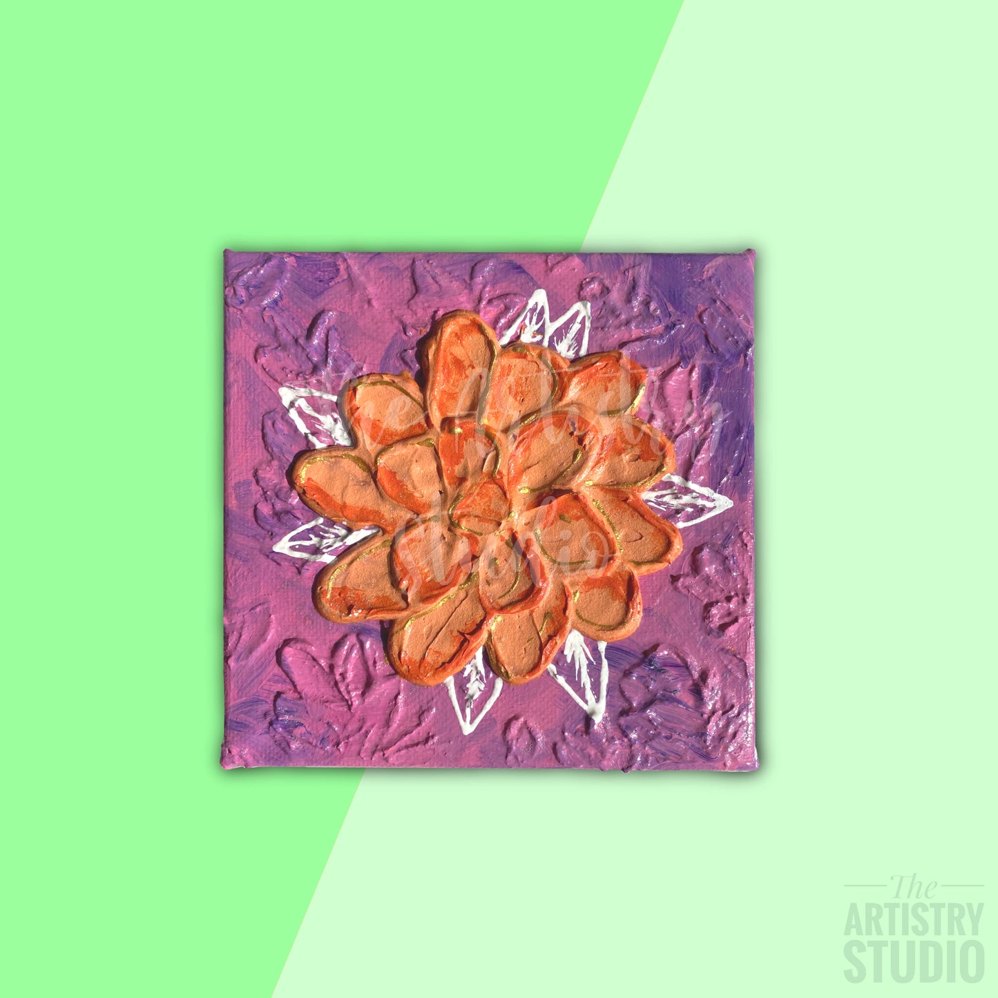 Purple Neon Floral | 5x5