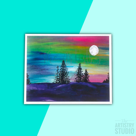 5x7 & 8x10 | Forest at Night Print