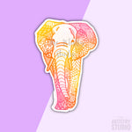 Zen Elephant Sticker | 2.8x1.8