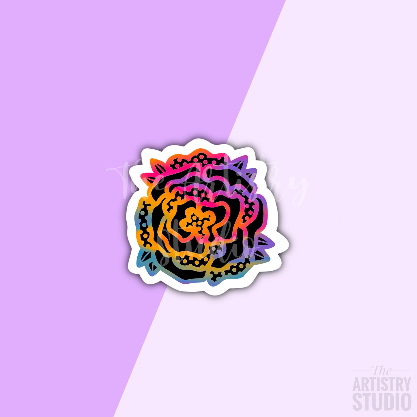 Mini Neon Flower Sticker | 1.5x1.5”