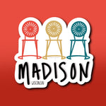Madison Wisconsin Sticker | 3x2.7