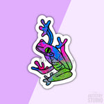Colorful Frog Sticker | 2.8x1.85