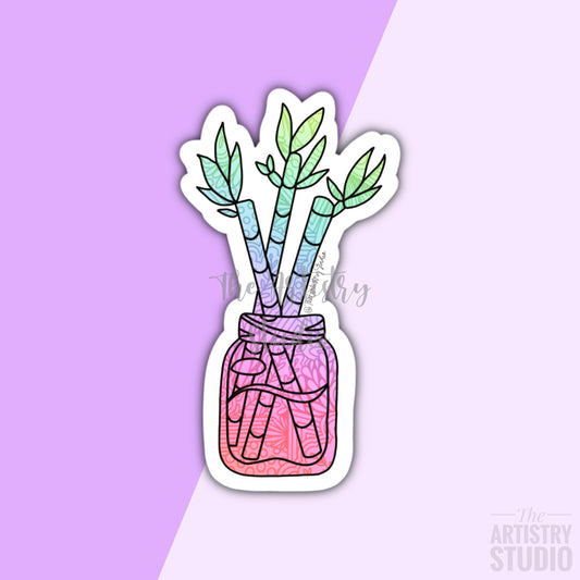 Colorful Bamboo Sticker | 2.9x1.6