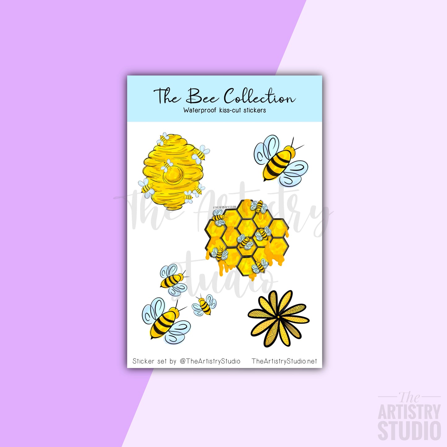 Bee Sticker Sheet | Set of 5