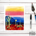 5x7 & 8x10 | Cactus Sunrise Print