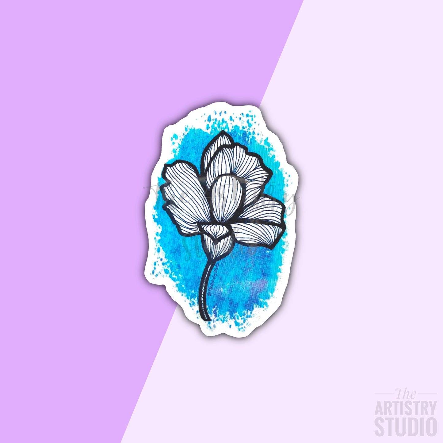 Blue Lily Sticker | 1.5x2.3