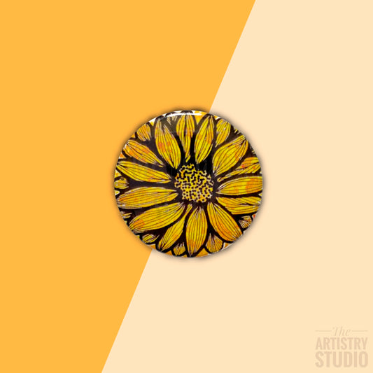 Sunflower Button | 1.5x1.5