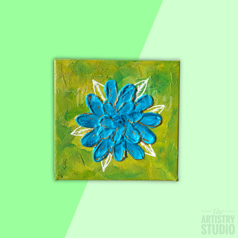 Green Neon Floral | 5x5